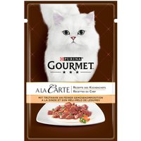 26x85g Gourmet À la Carte dinde & légumes du jardin - Pâtée pour chat