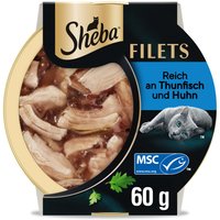Sheba Filets 32 x 60 g - Kyckling med tonfisk