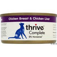 Thrive Complete 6 x 75 g - Kycklingbröst & lever