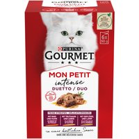 14x50g lot mixte viande Mon Petit Gourmet pour chat + 4 sachets offerts !