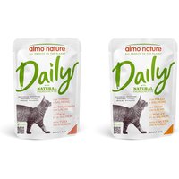 Ekonomipack: Almo Nature Daily Menu Pouch 24 x 70 g - Mixpack III lax 2 sorter