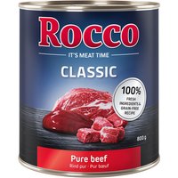 6x800g Rocco Classic pur bœuf - Pâtée pour chien