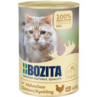 10x400g poulet Bozita nourriture humide pour chat + 2 boîtes offertes !
