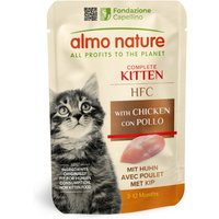 Ekonomipack: Almo Nature HFC Kitten 24 x 55 g - Med kyckling
