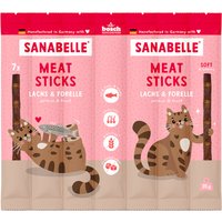 Voordeelpakket: 16x35g Sanabelle Meat Sticks Zalm & Forel Katten Snacks