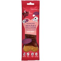 Pack économique : 3 x 120 g Lucky Jim os à mâcher L fromage et collagène Bœuf snacks pour chien