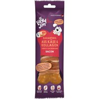 Pack économique : 3 x 120 g Lucky Jim os à mâcher L fromage et collagène bacon snacks pour chien