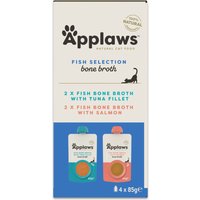 Applaws Cat fiskbuljong Selection 4 x 85 g - Fiskurval (2 sorter)