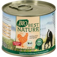 6 x 200 g Best Nature Cats Bio poulet et courgette nourriture humide pour chat