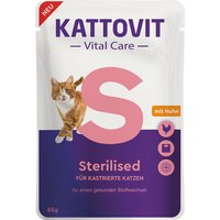 12x85g Kattovit Vital Care Sterilised poulet - Pâtée pour chat