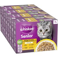 Ekonomipack: Whiskas Senior portionspåse 48 x 85 g - 7+ Fjäderfäurval i gelé