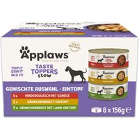 Paquet économique : 16x156g Applaws Taste Toppers mélange à goûter nourriture pour chien humide