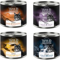 Wild Freedom Adult Sterilised 6 x 200 g - sans céréales pour chat - lot mixte (2 x pur poulet, 2 x poulet & Sterilised, 1x poulet, lapin)