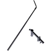Barre télescopique courbée TIAKI pour filet de protection - lot : barre téléscopique courbée + fixation murale