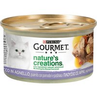 Lot Gourmet Nature's Creations 24 x 85 g pour chat - agneau, tomate