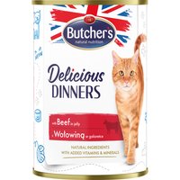 Butcher's Delicious Dinners Katt 24 x 400 g - Nötkött