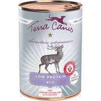 6 x 400 g Terra Canis Alimentum Veterinarium Low Protein au gibier, nourriture humide pour chien