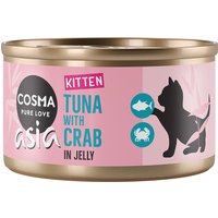 Cosma Asia Kitten i gelé 6 x 85 g - Tonfisk & krabbkött