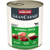 animonda GranCarno Original Adult 6 x 800 g pour chien - cerf, pommes