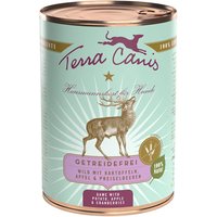 12 x 400g de gibier avec pommes de terre, pomme & airelles Terra Canis sans céréales nourriture pour chien humide