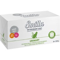 Ekonomipack: Smilla Veterinary Diet i mixpack 24 x 100 g - Urinary: kalkon + kalv