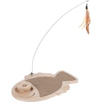 TIAKI Peixe de madeira para coçar e brincar - C 36 x L 26 x A 4 cm
