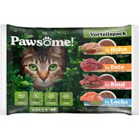 Pawsome Adult Cat 4 x 85 g - Mix (4 sorter)