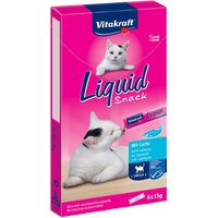6x15g Vitakraft Friandises liquides saumon, oméga 3 - Friandises pour chat