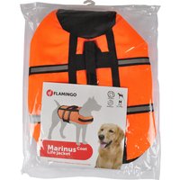 Gilet de sauvetage Flamingo, orange pour chien taille M : longueur du dos 35 cm environ