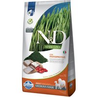 Farmina N&D Spirulina Adult Medium/Maxi Aringa Crocchette cane - 7 kg