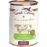 6x400g Terra Canis Light bœuf à la courge, à la mangue et à l'artichaut nourriture humide pour chien