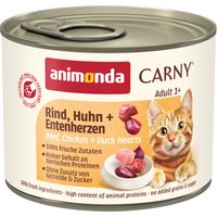 6x200g Adult Rund, Kip & Eendenhart Animonda Carny Kattenvoer