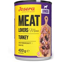 6x400g Josera Meat Lovers Junior Menu dinde pâtée pour chien