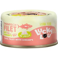 Lucky Lou Extra Food i gelé 12 x 70 g - Tonfiskfilé med räkor