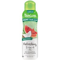 TropiClean Refreshing 2-in-1 schampo & balsam, vattenmelondoft - 355 ml