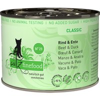 6x200 g catz finefood Bœuf & Canard pâtée pour chat