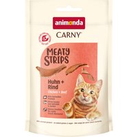 10x50g animonda Carny Adult Meaty Strips poulet + bœuf friandises pour chat