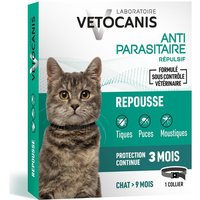 Vetocanis Collier répulsif contre les puces et les tiques pour chat