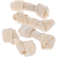 24 os de 13 cm (1,2 kg) Barkoo, à mâcher avec nœuds en peau de porc pour chien