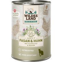 Wildes Land Adult Cat 6 x 400 g - Fasan & kyckling med tranbär