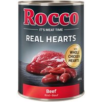 6x400g Rocco Real Hearts bœuf - Pâtée pour chien