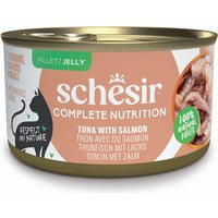 Schesir Complete Nutrition filé i gelé 6 x 85 g i burk - Tonfisk med lax