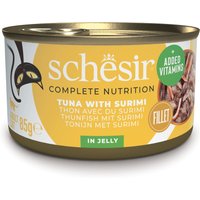 Schesir Complete Nutrition filé i gelé 6 x 85 g i burk - Tonfisk med surimi