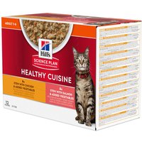 Hill's Science Plan Adult Healthy Cuisine poulet, saumon pour chat - 48 x 80 g