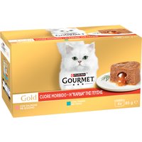 Ekonomipack: Gourmet Gold Melting Heart 16 x 85 g - Mixpack med fisk (2 sorter)