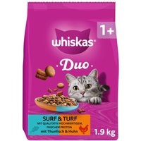 Whiskas 1+ Duo Surf & Turf med tonfisk & kyckling - 1,9 kg