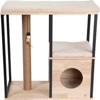 Designed by Lotte Arbre à chat en bois Nala M naturel / noir pour chat