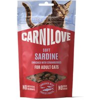 2x 50g sardine à la fraise Carnilove Friandises tendres pour chat