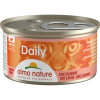 24x85g mousse au saumon Almo Nature Daily Menu - Nourriture pour Chat