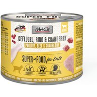 MAC's Cat kattfoder 6 x 200 g - Fjäderfä, nötkött & tranbär